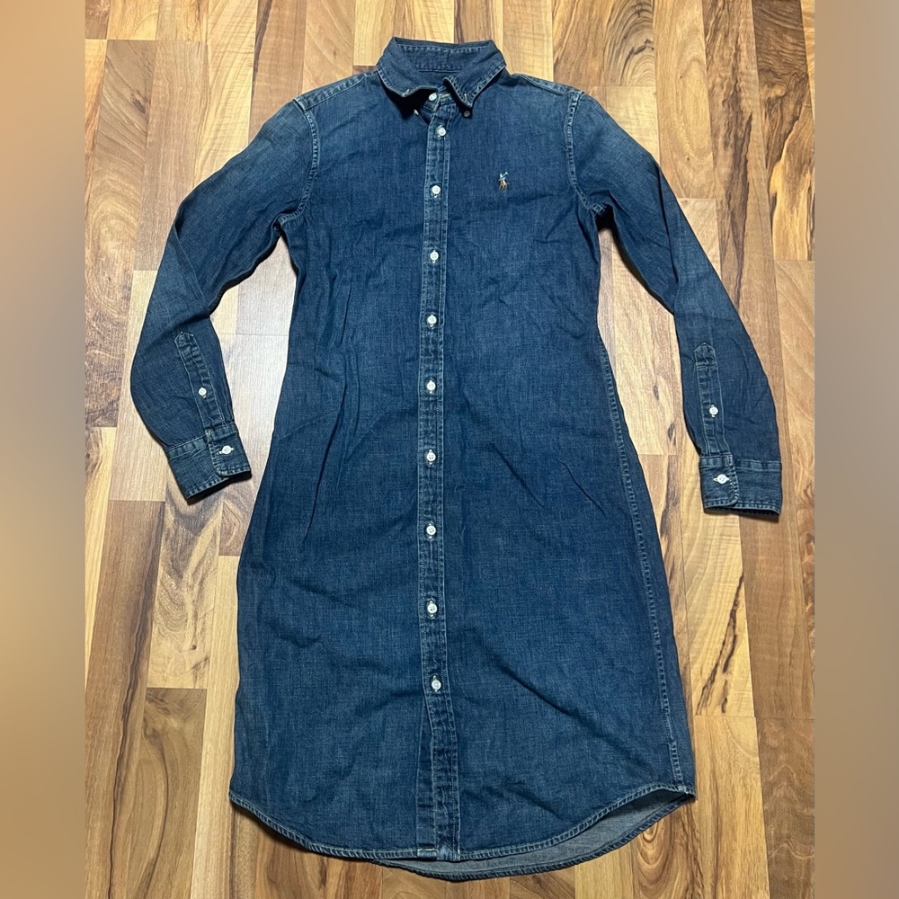 Ralph Lauren Denim Button-Down Long Sleeve Dress